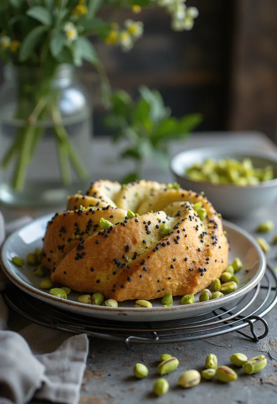 피스타치오 양귀비 씨 케이크