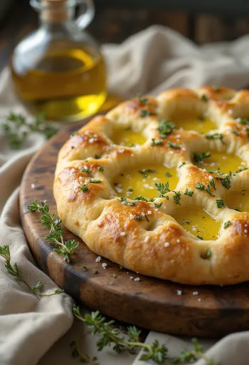 프랑스 프로방스 허브 포카치아 서빙