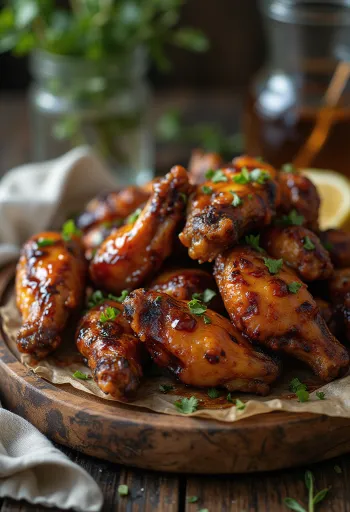 허니 글레이즈를 입힌 닭날개