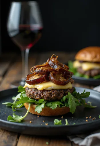 프렌치 스타일 버거 서빙 모습