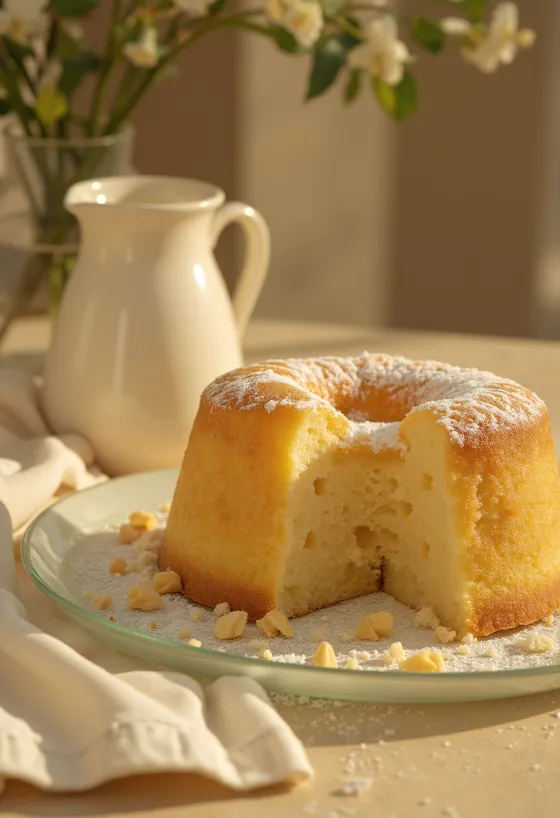 조각으로 서빙된 글루텐 프리 마지팬 케이크