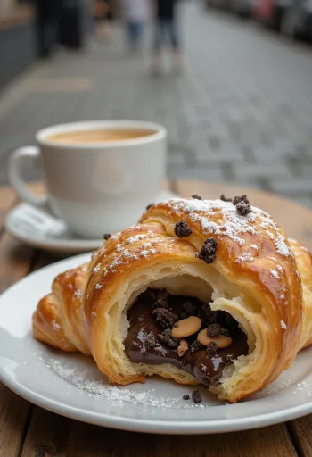 서빙된 쿠키 크루아상