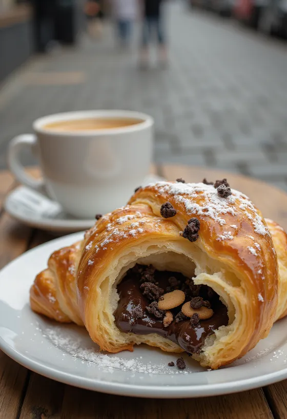 서빙된 쿠키 크루아상