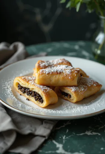 갓 구운 양귀비 씨 팬케이크