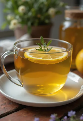 갓 우려낸 린덴 티