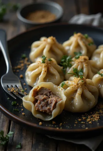 서빙된 조지아 소고기 힌칼리