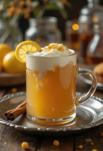 유리잔에 담긴 린덴 사이더