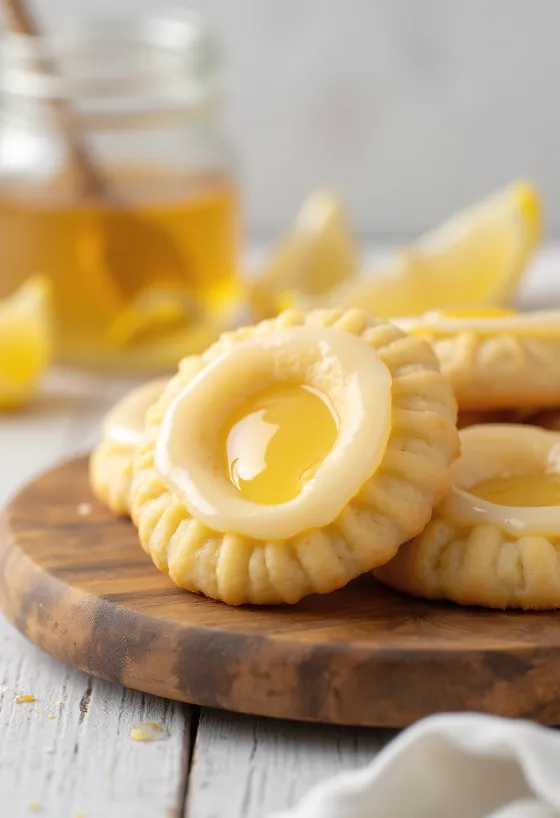 서빙된 레몬 꿀 린저