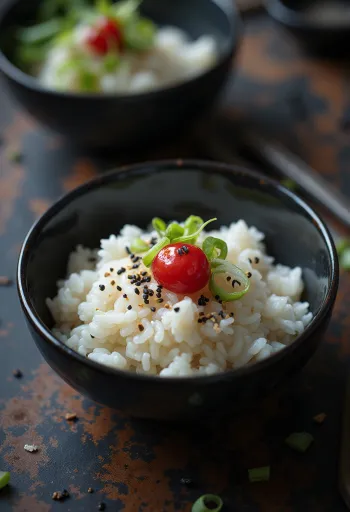 서빙된 우메보시 밥