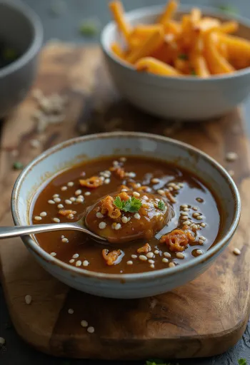 꿀 생강 참깨 소스