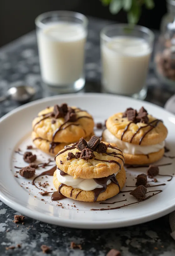 코티지 치즈 초콜릿 린저 서빙