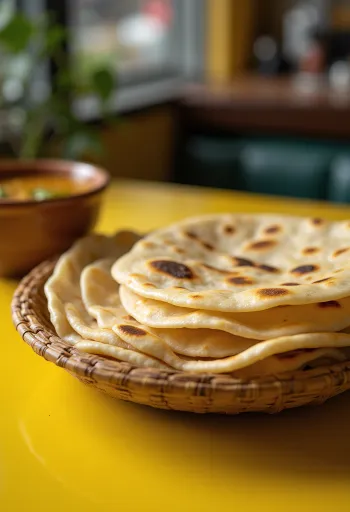 통밀가루로 만든 정통 인도 차파티