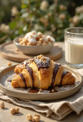 서빙된 누텔라 크루아상