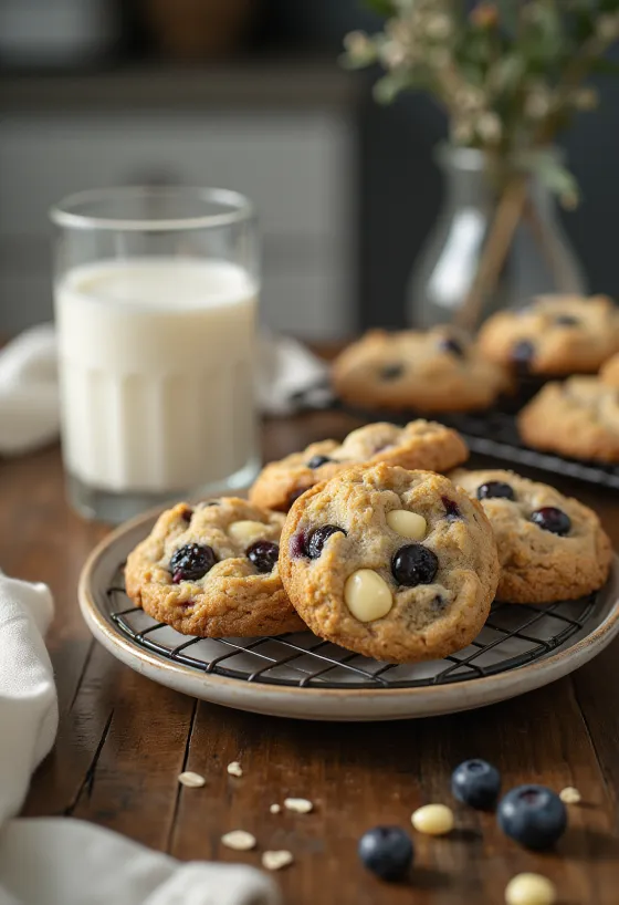 갓 구운 블루베리 쿠키