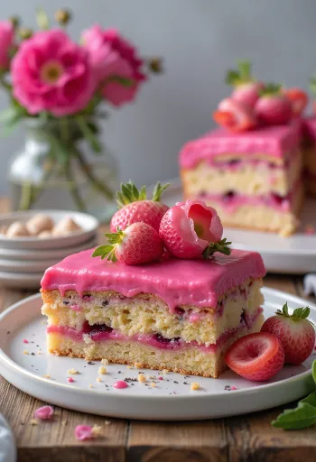 조각낸 포피시드 펀치 케이크