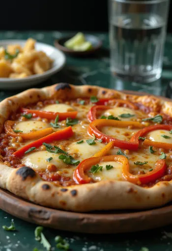 서빙된 피자 칠레나