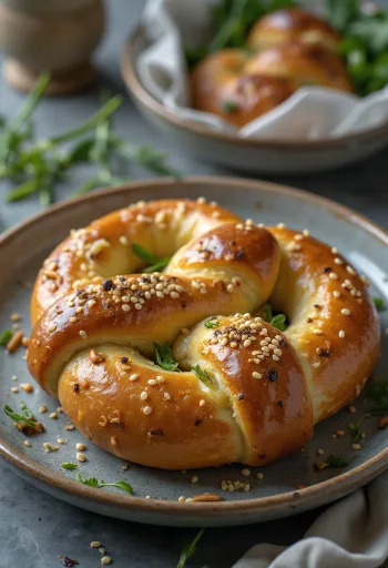 대파 프레첼 서빙