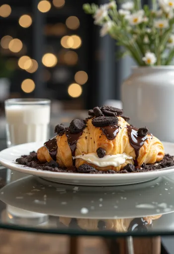 서빙된 오레오 크루아상