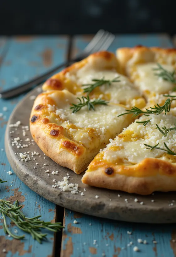 Pizza Bianca con Parmigiano 화이트 치즈 피자