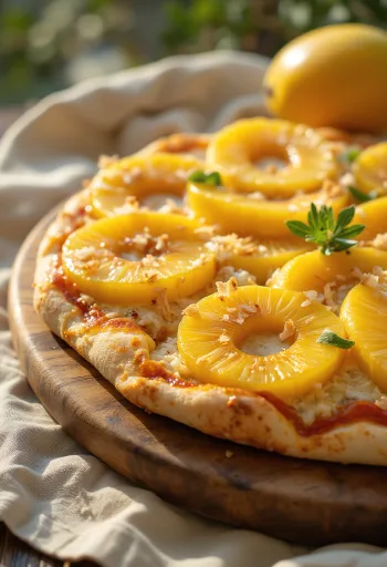 열대 과일과 리코타를 곁들인 Pizza ai Frutti Tropicali
